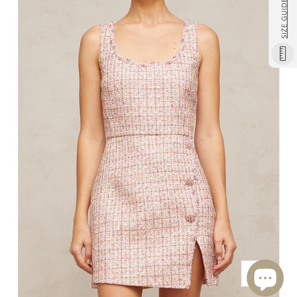 Miss Rosier Pink Tweed Dress